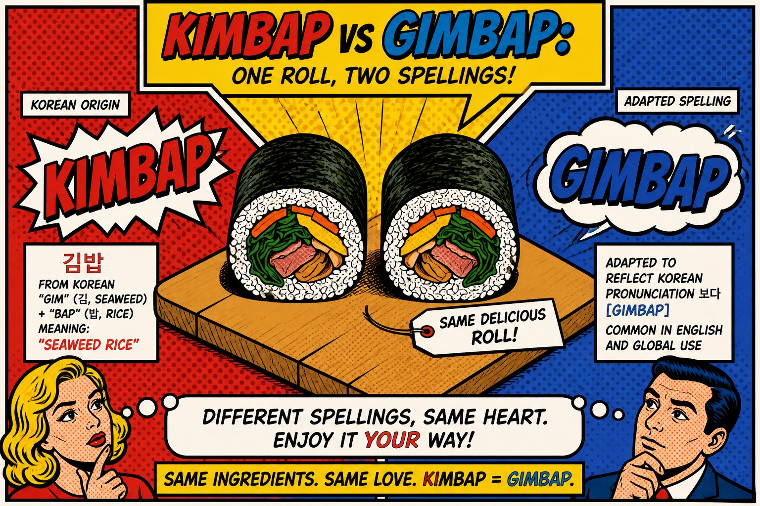 Kimbap vs Gimbap — Same Dish, Two Sites, One Search Split