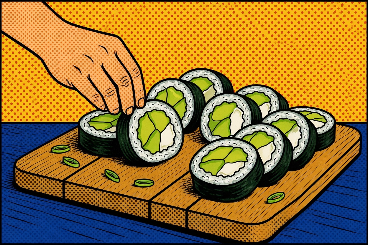 Avocado Cream Cheese Kimbap Recipe — Cafe Roll